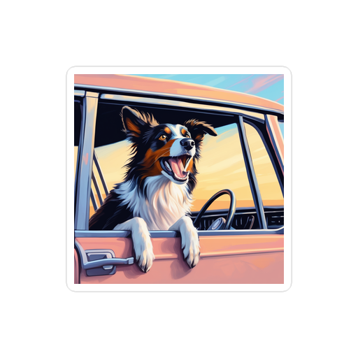 PugMug Custom Border Collie Sticker