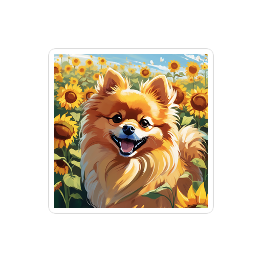PugMug Custom Tan Pomeranian Sticker