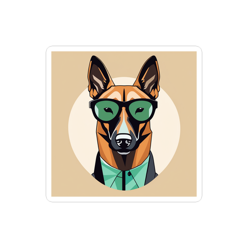 PugMug Custom Belgian Malinois Sticker
