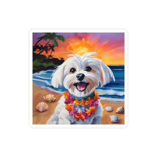 PugMug Custom Maltese Dog Sticker