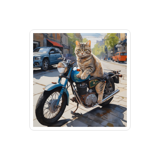 PugMug Custom Tabby Scottish Fold Cat Sticker