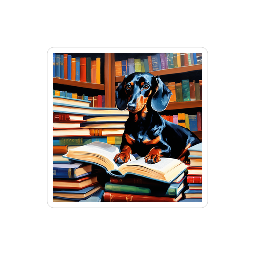 PugMug Custom Black Dachshund Sticker