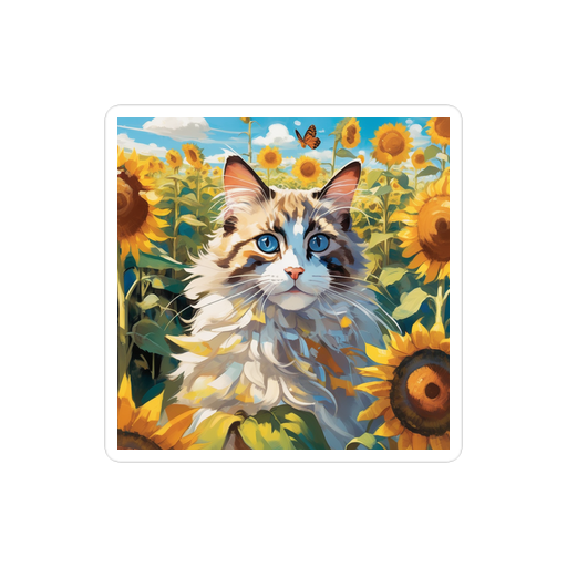 PugMug Custom Tabby Ragdoll Cat Sticker
