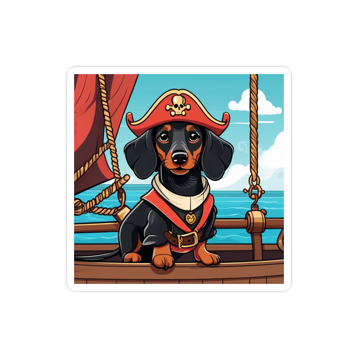 PugMug Custom Black Dachshund Sticker