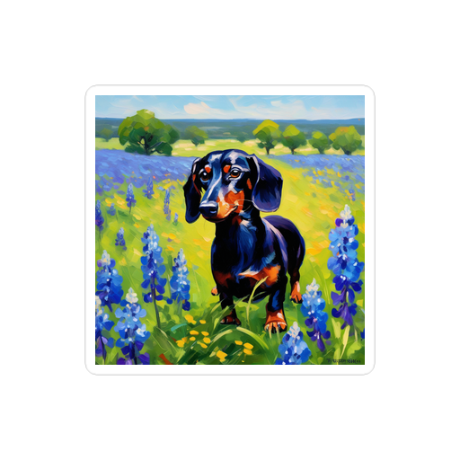 PugMug Custom Black Dachshund Sticker