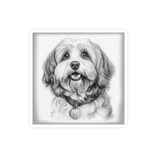 PugMug Custom White Havanese Dog Sticker