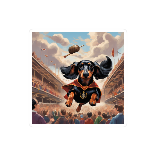 PugMug Custom Black Dachshund Sticker