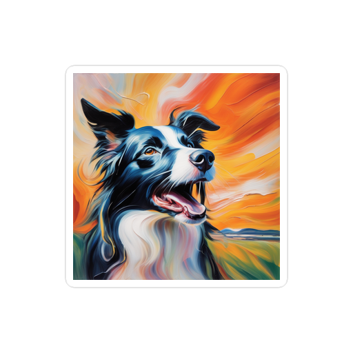 PugMug Custom Border Collie Sticker