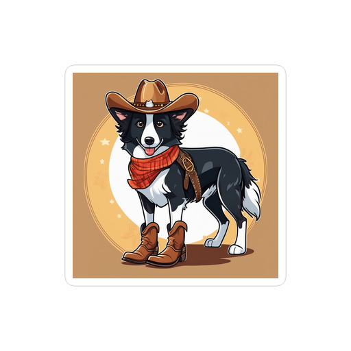 PugMug Custom Border Collie Sticker