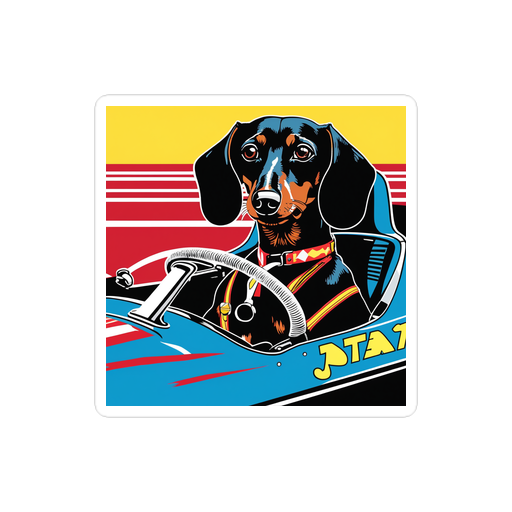 PugMug Custom Black Dachshund Sticker