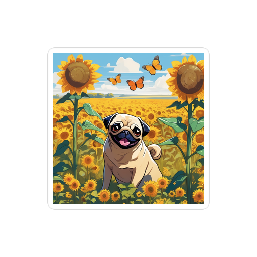 PugMug Custom Pug Sticker