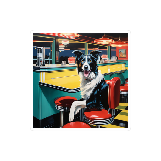 PugMug Custom Border Collie Sticker