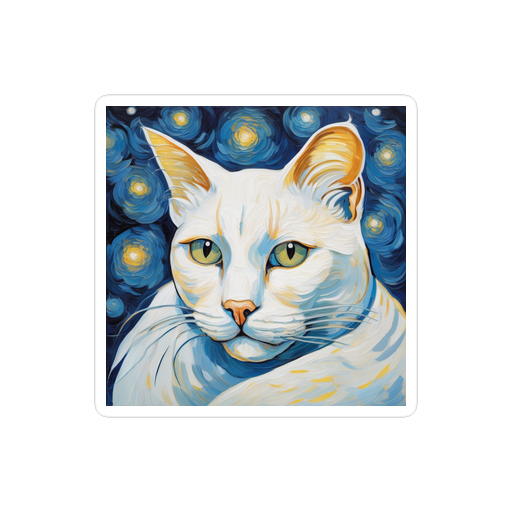 PugMug Custom White Exotic Cat Sticker