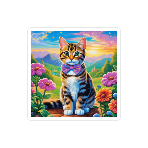 PugMug Custom Tabby American Shorthair Cat Sticker