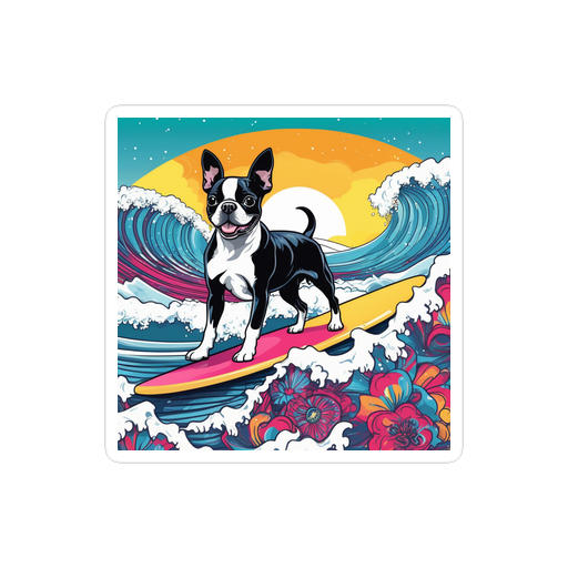 PugMug Custom Boston Terrier Sticker
