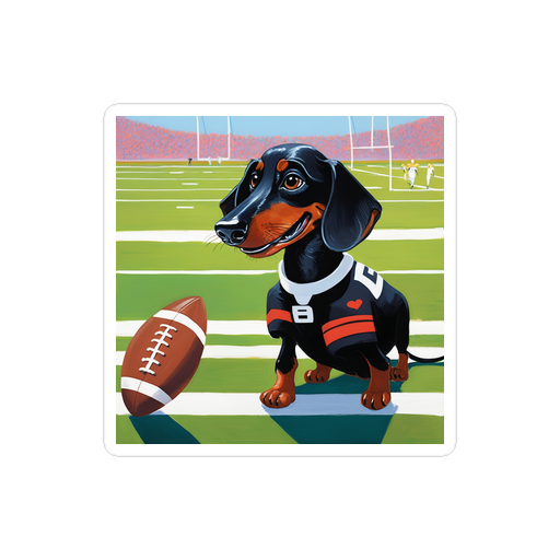 PugMug Custom Black Dachshund Sticker