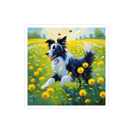 PugMug Custom Border Collie Sticker