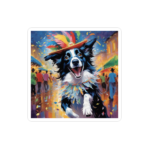 PugMug Custom Border Collie Sticker