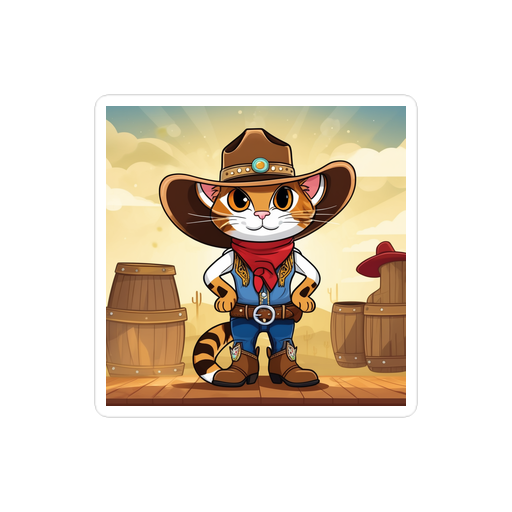 PugMug Custom Tabby Companion Cat Sticker