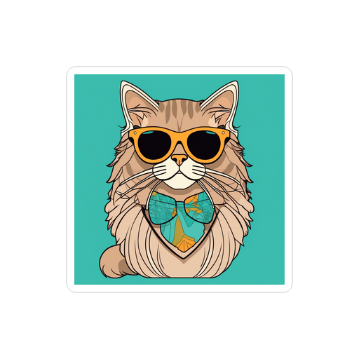PugMug Custom Tabby Persian Cat Sticker