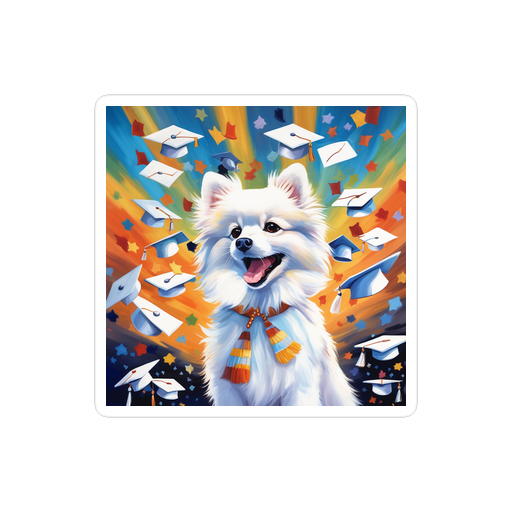 PugMug Custom White Pomeranian Sticker