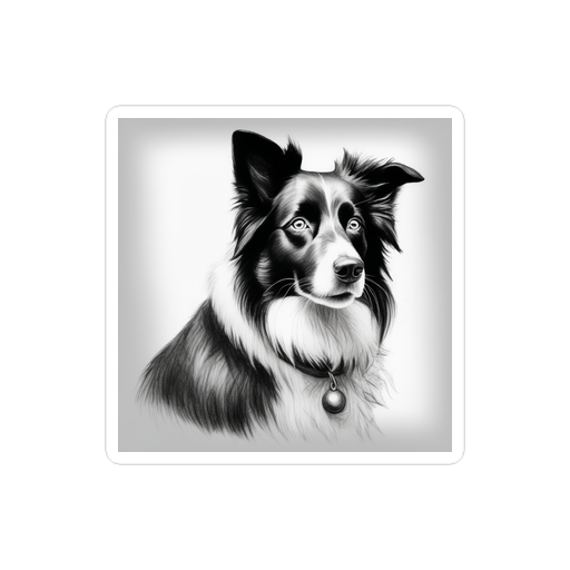 PugMug Custom Border Collie Sticker