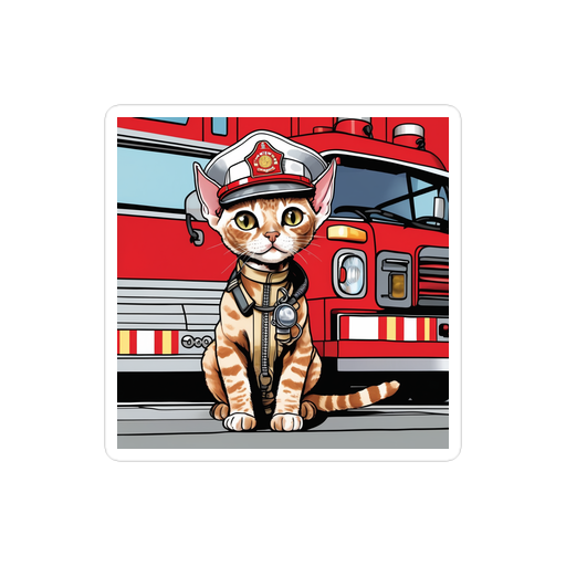 PugMug Custom Tabby Devon Rex Cat Sticker