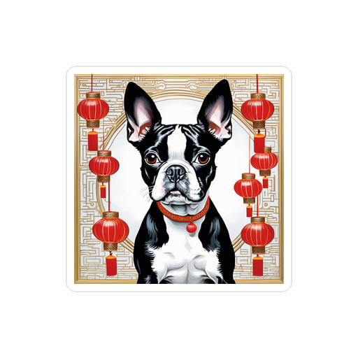 PugMug Custom Boston Terrier Sticker