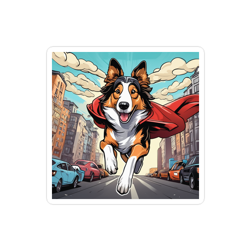 PugMug Custom Collie Sticker