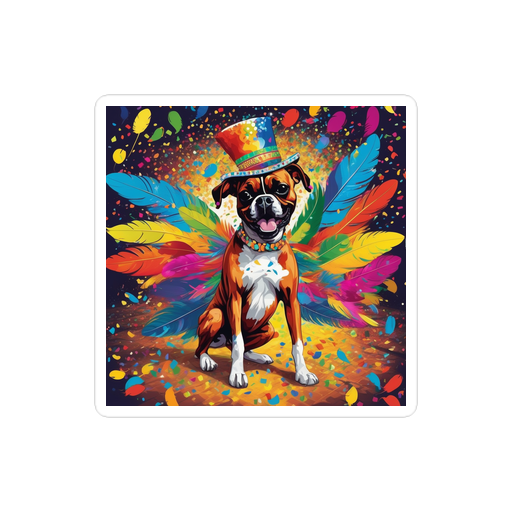 PugMug Custom Boxer Dog Sticker