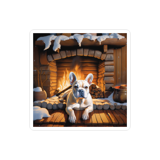 PugMug Custom White French Bulldog Sticker