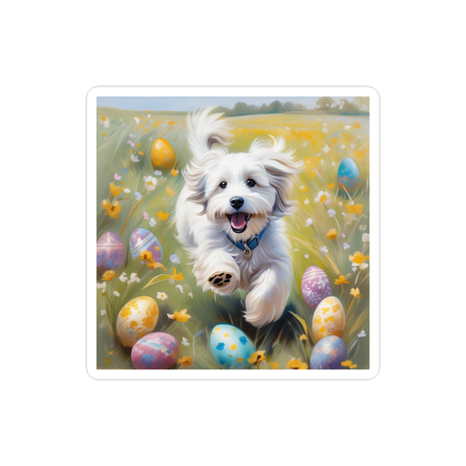 PugMug Custom White Havanese Dog Sticker