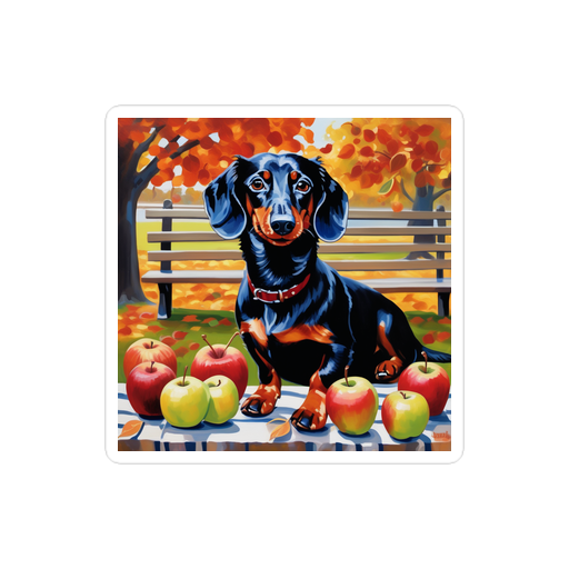 PugMug Custom Black Dachshund Sticker