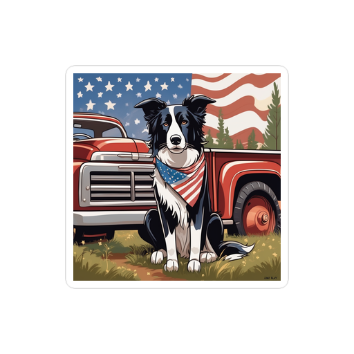 PugMug Custom Border Collie Sticker