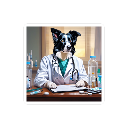 PugMug Custom Border Collie Sticker