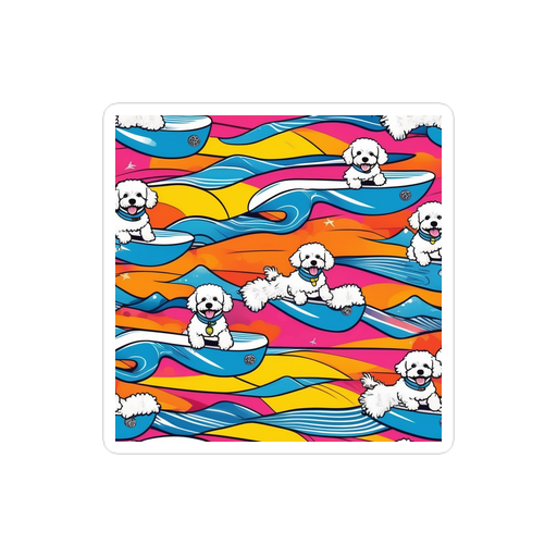 PugMug Custom Bichons Frise Sticker