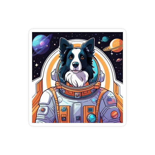 PugMug Custom Border Collie Sticker