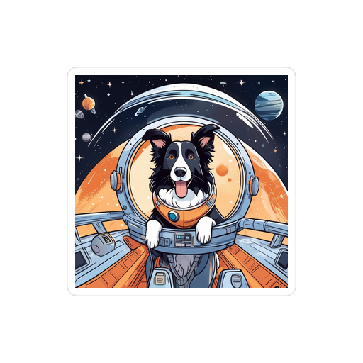 PugMug Custom Border Collie Sticker