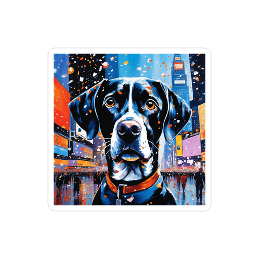 PugMug Custom Pointer Dog Sticker