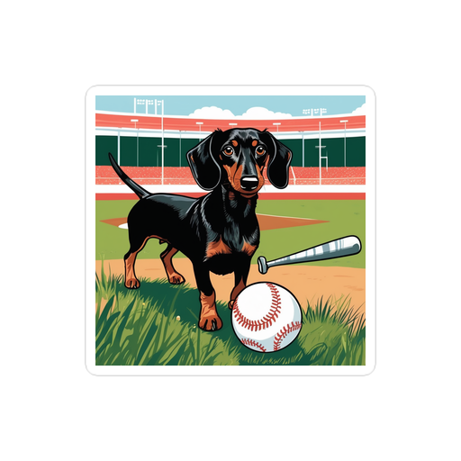 PugMug Custom Black Dachshund Sticker