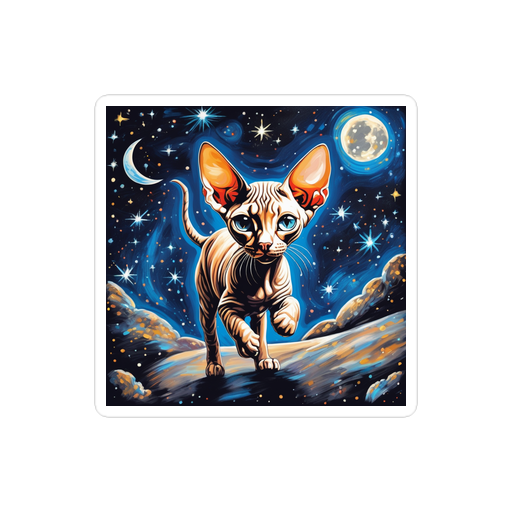 PugMug Custom Tabby Sphynx Cat Sticker