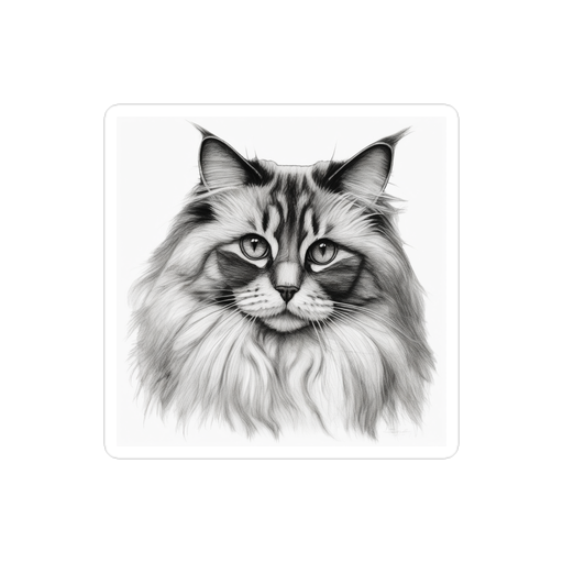 PugMug Custom Tabby Ragdoll Cat Sticker