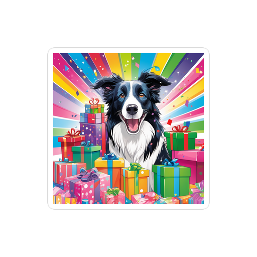 PugMug Custom Border Collie Sticker