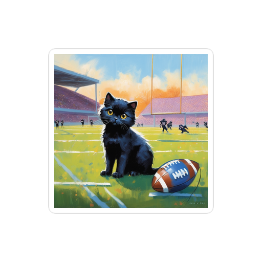 PugMug Custom Black Scottish Fold Cat Sticker