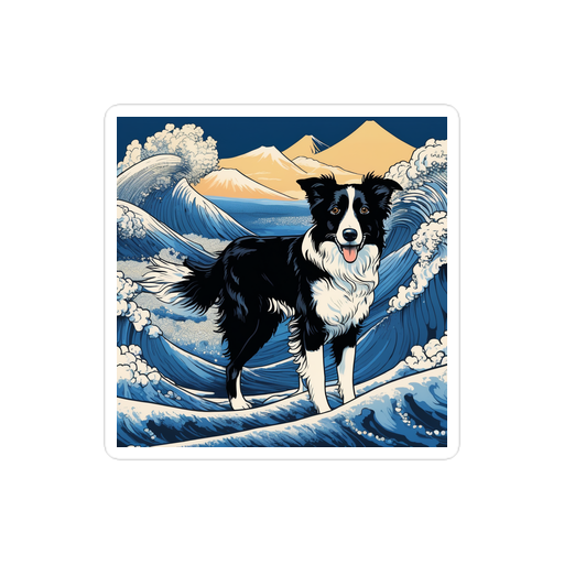 PugMug Custom Border Collie Sticker