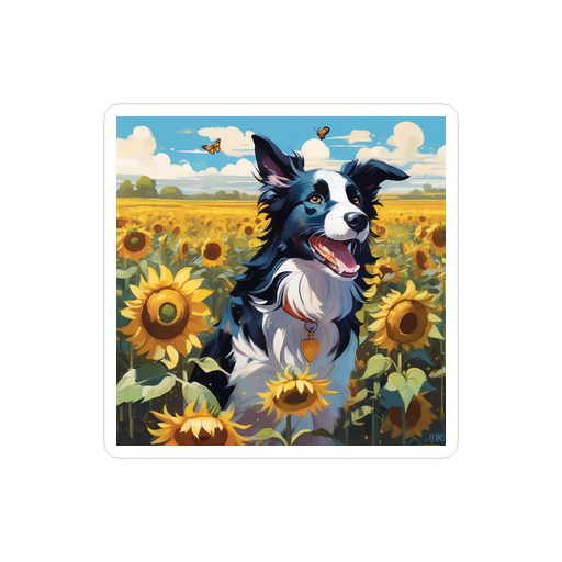 PugMug Custom Border Collie Sticker
