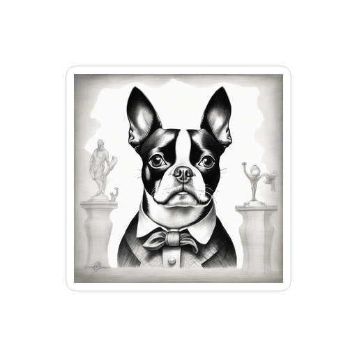 PugMug Custom Boston Terrier Sticker