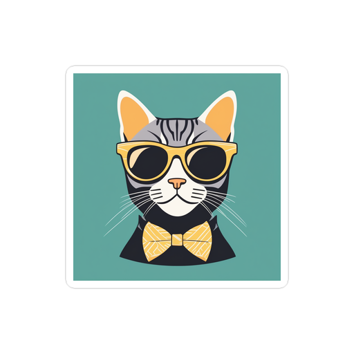 PugMug Custom Tabby American Shorthair Cat Sticker