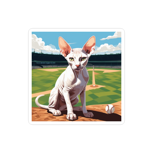 PugMug Custom White Sphynx Cat Sticker