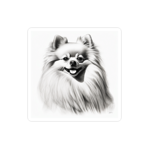 PugMug Custom White Pomeranian Sticker